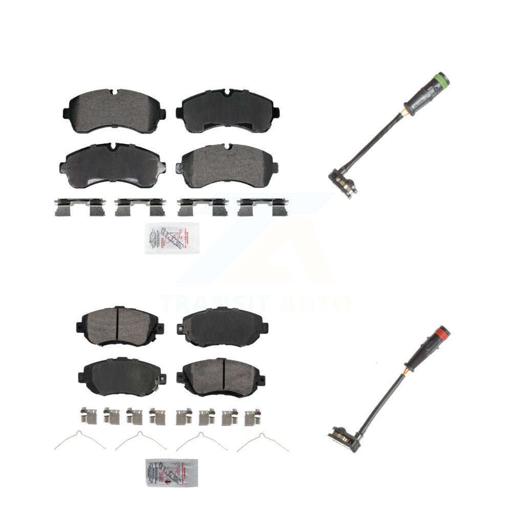 Ceramic Brake Pad And Wear Sensor Front Rear Kit For Mercedes-Benz Sprinter 2500