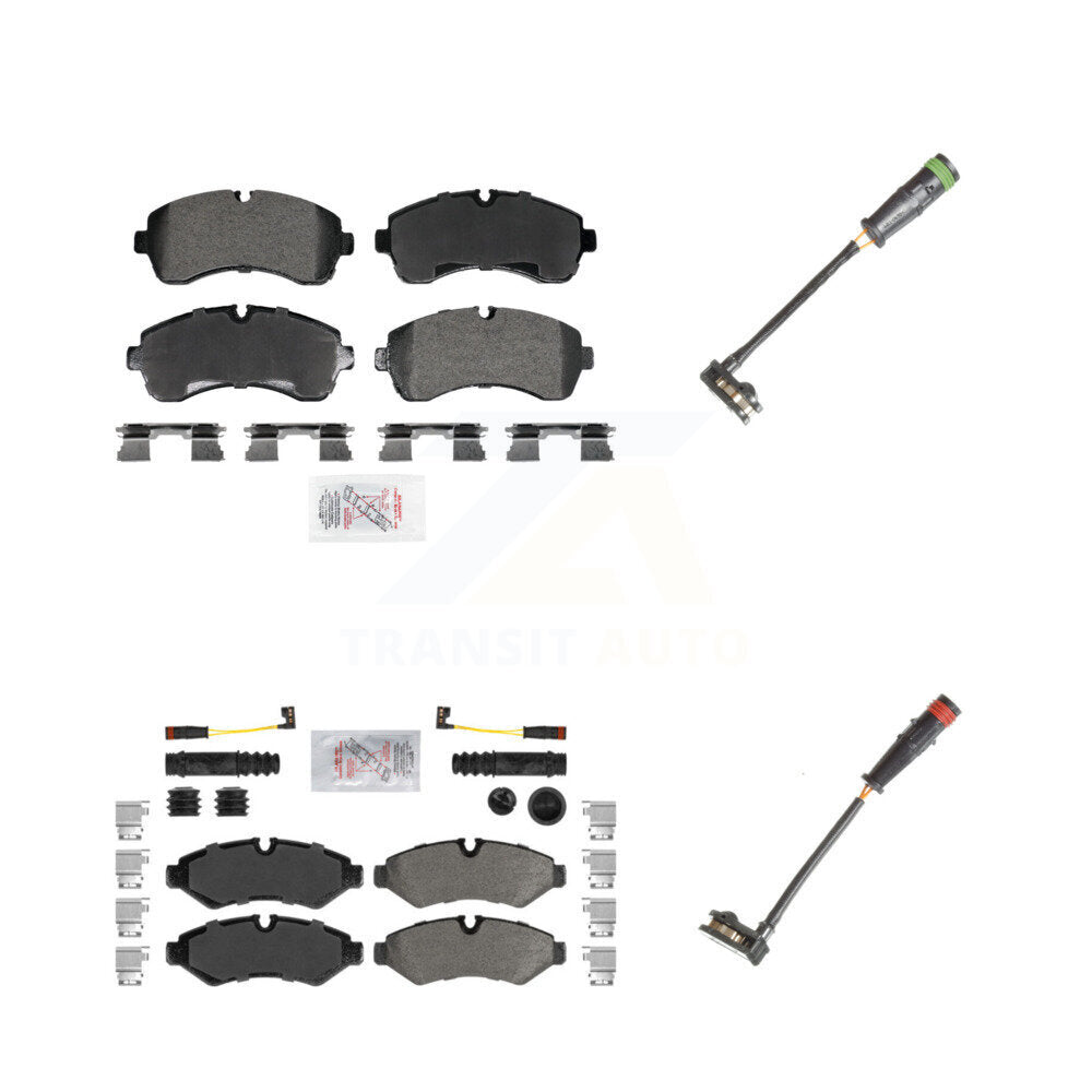 Ceramic Brake Pads & Extra Wear Sensor Front Rear Kit For Mercedes-Benz Sprinter