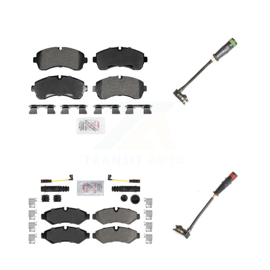 Ceramic Brake Pads & Extra Wear Sensor Front Rear Kit For Mercedes-Benz Sprinter