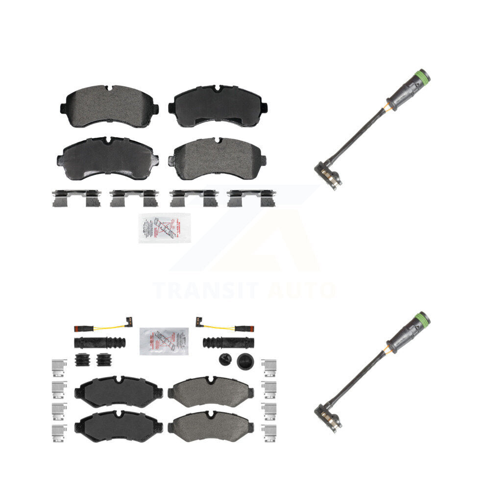 Ceramic Brake Pad And Extra Wear Sensor Front Rear Kit For Freightliner Sprinter