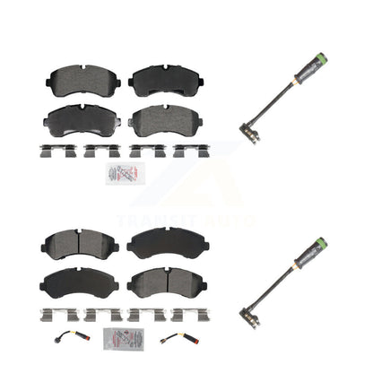 Ceramic Disc Brake Pads And Extra Wear Sensors Front Rear Kit For