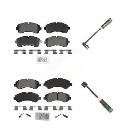Ceramic Disc Brake Pads And Extra Wear Sensors Front Rear Kit For