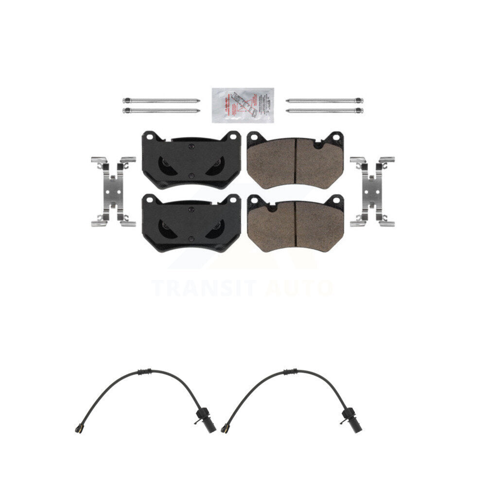 Ceramic Disc Brake Pads And Wear Sensors Front Kit For Audi Q5 2.0L