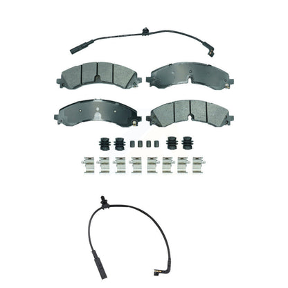 Ceramic Brake Pad & Extra Wear Sensor Front Kit For GMC Chevrolet Sierra 2500 HD