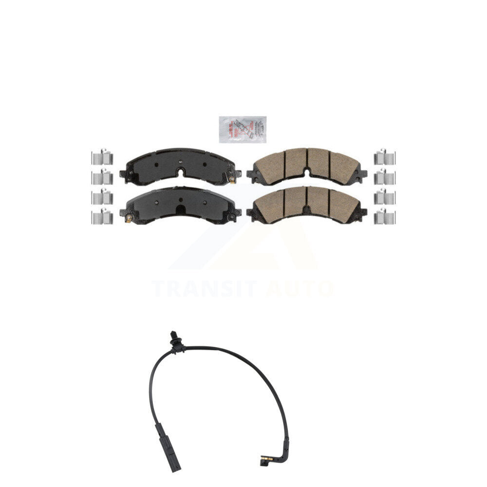 Ceramic Brake Pads & Wear Sensor Front Kit For GMC Chevrolet Sierra 2500 HD 3500