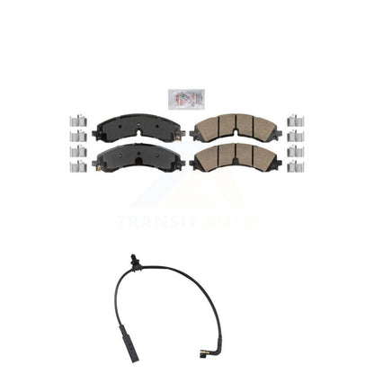 Ceramic Brake Pads & Wear Sensor Front Kit For GMC Chevrolet Sierra 2500 HD 3500