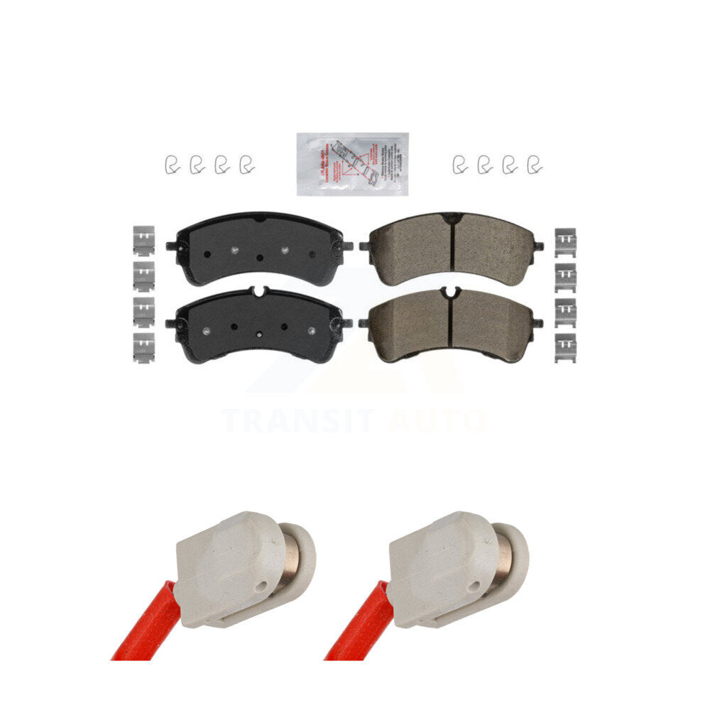 Ceramic Disc Brake Pads And Wear Sensors Rear Kit For Ford Transit-350 HD