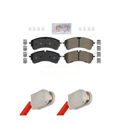 Ceramic Disc Brake Pads And Wear Sensors Rear Kit For Ford Transit-350 HD