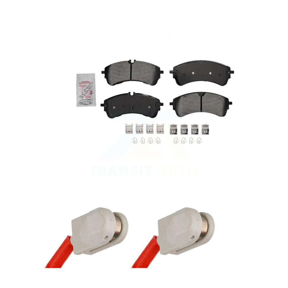 Ceramic Disc Brake Pads And Wear Sensors Rear Kit For Ford Transit-350 HD