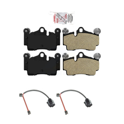 Ceramic Brake Pads & Wear Sensor Rear Kit For Audi Q7 Porsche Cayenne Volkswagen