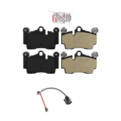 Ceramic Brake Pads & Wear Sensor Rear Kit For Audi Q7 Porsche Cayenne Volkswagen