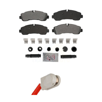Ceramic Disc Brake Pad And Wear Sensor Rear Kit For 2020 Ford Transit-350 HD AWD