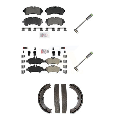 Ceramic Disc Brake Pads And Extra Wear Sensors Front Rear Kit For