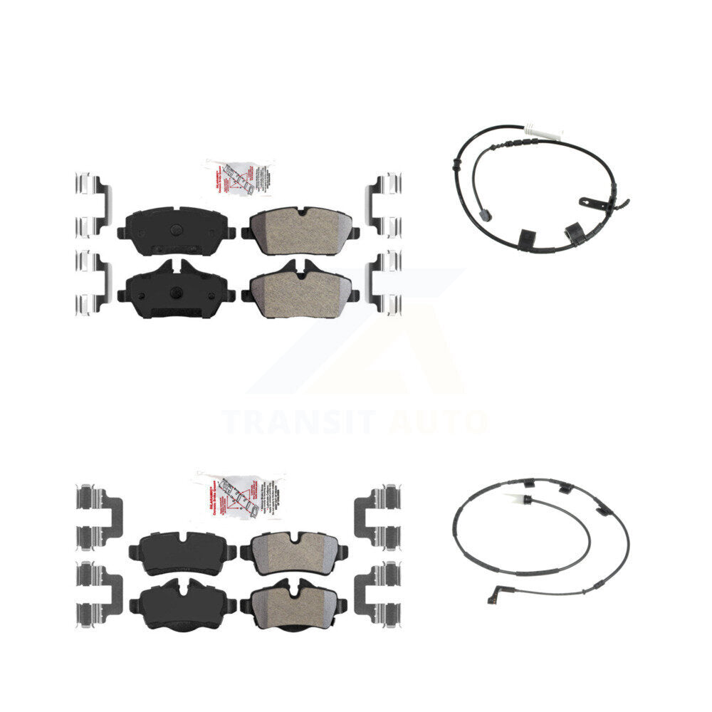 Ceramic Disc Brake Pads And Wear Sensors Front Rear Kit For Mini Cooper
