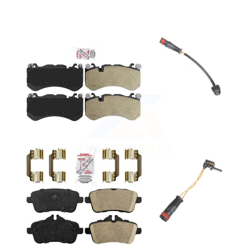 Ceramic Brake Pad And Wear Sensor Front Rear Kit For Mercedes-Benz ML63 AMG GL63