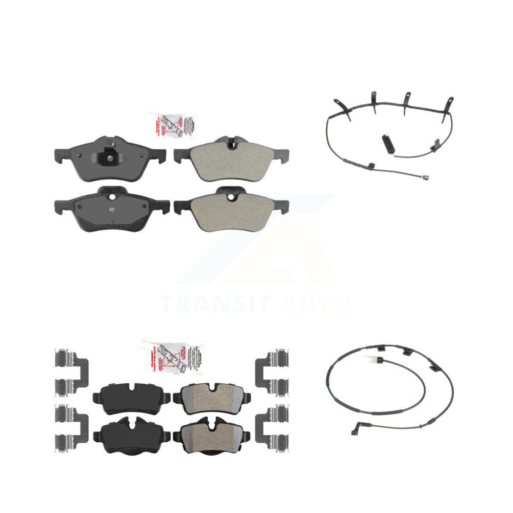 Ceramic Disc Brake Pads And Wear Sensors Front Rear Kit For Mini Cooper