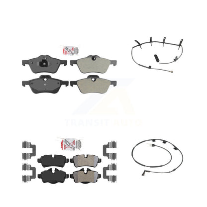Ceramic Disc Brake Pads And Wear Sensors Front Rear Kit For Mini Cooper