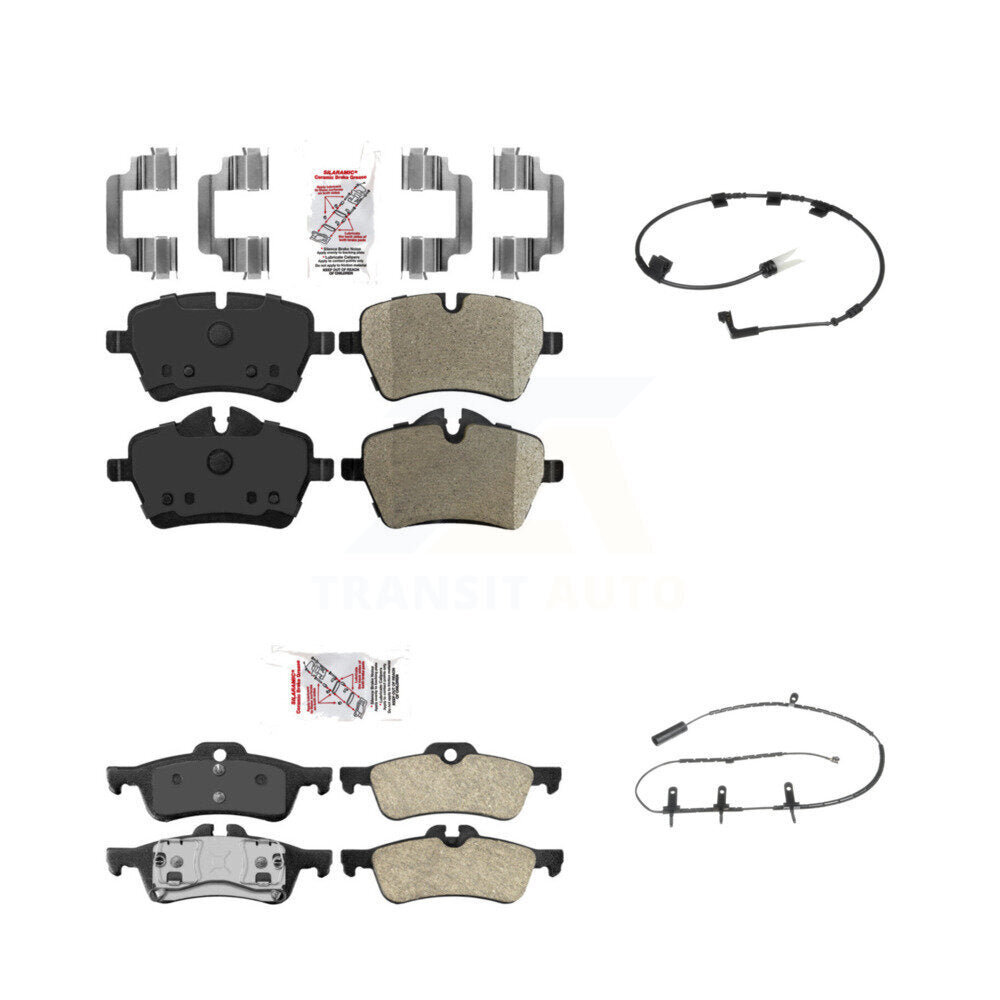 Ceramic Disc Brake Pads And Wear Sensors Front Rear Kit For Mini Cooper