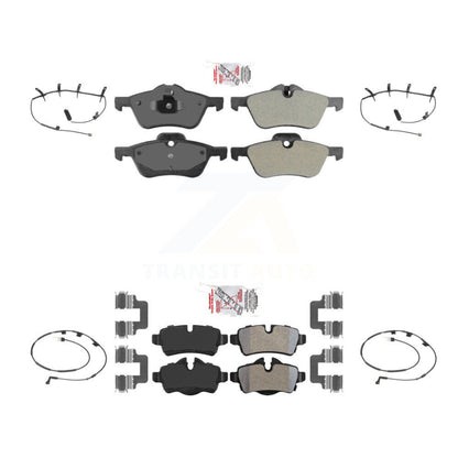 Ceramic Disc Brake Pads And Wear Sensors Front Rear Kit For Mini Cooper