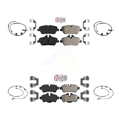 Ceramic Disc Brake Pads And Wear Sensors Front Rear Kit For Mini Cooper