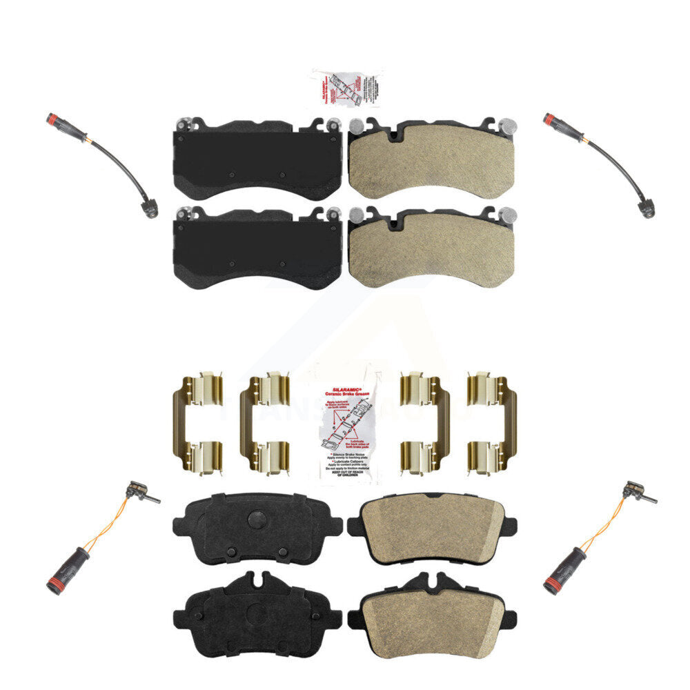 Ceramic Brake Pad And Wear Sensor Front Rear Kit For Mercedes-Benz ML63 AMG GL63