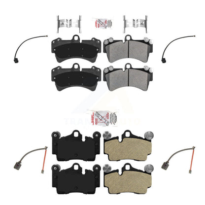 Ceramic Disc Brake Pads And Wear Sensors Front Rear Kit For Audi Q7