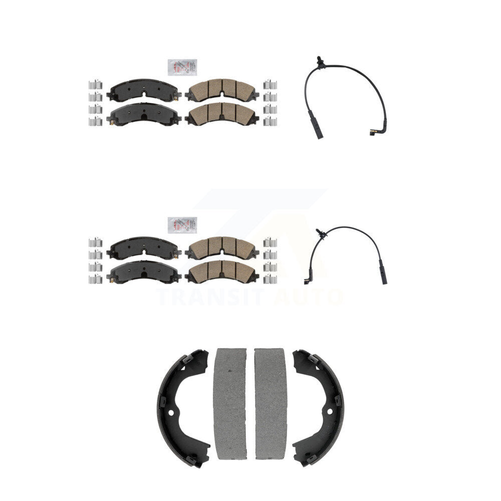 Ceramic Brake Pad Wear Sensor Front Rear Kit (5Pc) For GMC Chevrolet Sierra 2500