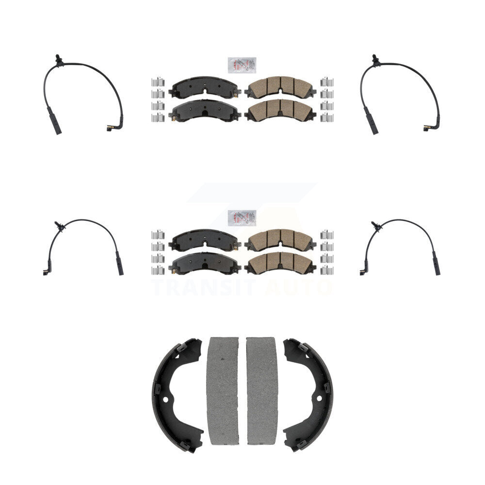 Ceramic Brake Pad Wear Sensor Front Rear Kit (7Pc) For GMC Chevrolet Sierra 2500
