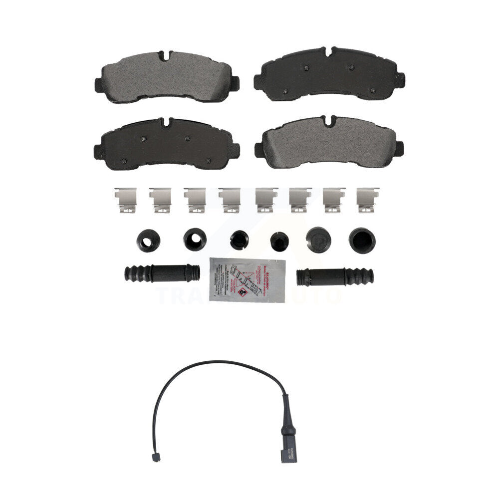 Ceramic Disc Brake Pad And Wear Sensor Rear Kit For 2020 Ford Transit-350 HD AWD