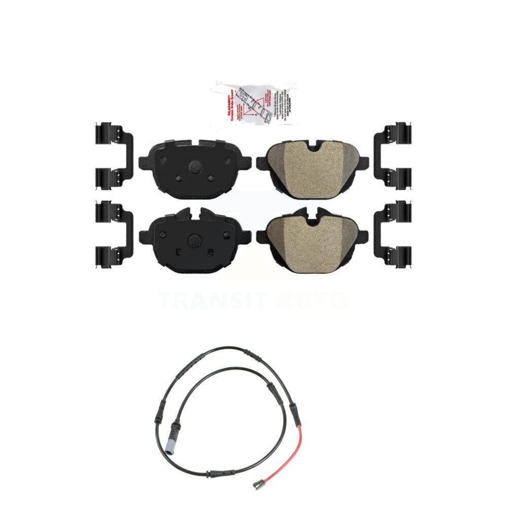 Ceramic Disc Brake Pads And Wear Sensors Rear Kit For BMW 528i xDrive 535d