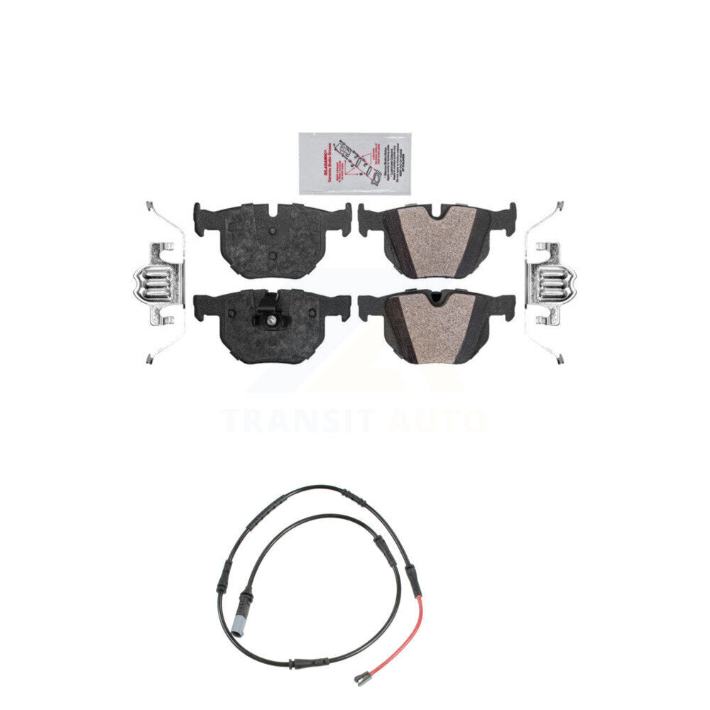 Ceramic Disc Brake Pads And Wear Sensors Rear Kit For 2009-2010 BMW 528i xDrive