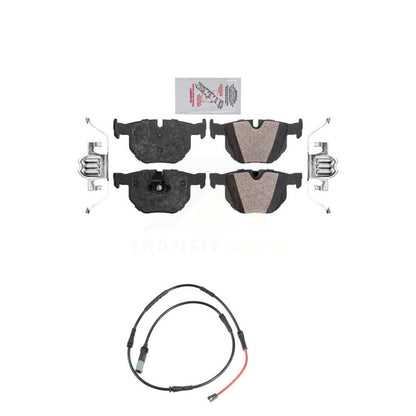 Ceramic Disc Brake Pads And Wear Sensors Rear Kit For 2009-2010 BMW 528i xDrive