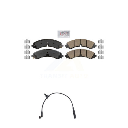 Ceramic Brake Pad And Wear Sensor Rear Kit For GMC Chevrolet Sierra 2500 HD 3500