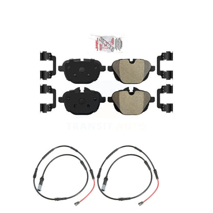 Ceramic Disc Brake Pads And Wear Sensors Rear Kit For BMW 528i xDrive 535d