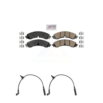 Ceramic Brake Pad And Wear Sensor Rear Kit For GMC Chevrolet Sierra 2500 HD 3500