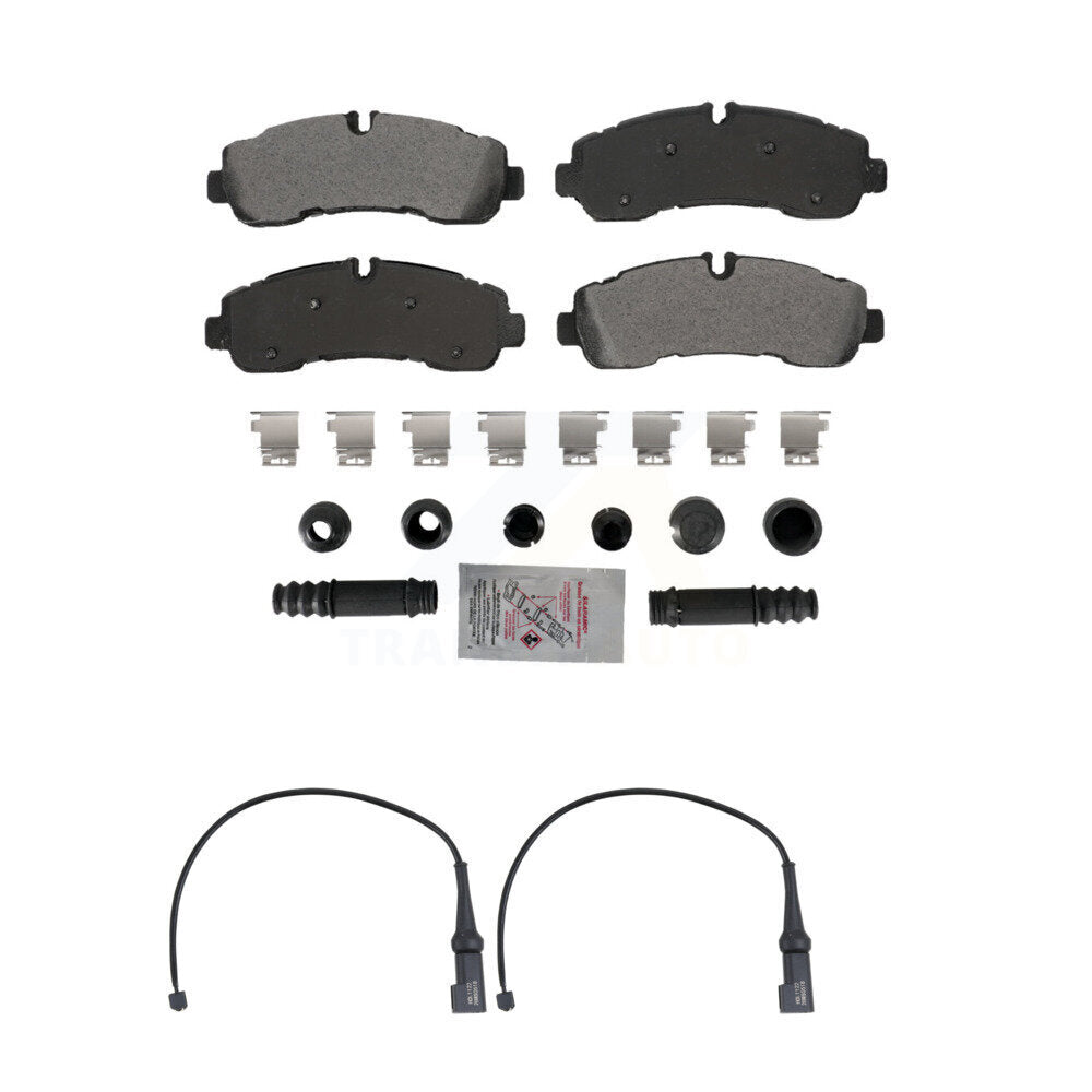 Ceramic Disc Brake Pad And Wear Sensor Rear Kit For 2020 Ford Transit-350 HD AWD