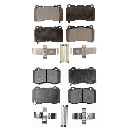 Semi-Metallic Brake Pads Front Rear Kit For Tesla X Cadillac CTS S STS