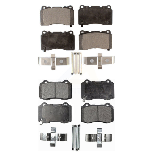 Semi-Metallic Brake Pads Front Rear Kit For Tesla X Cadillac CTS S STS