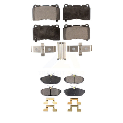 Semi-Metallic Brake Pads Front Rear Kit For Ford Mustang