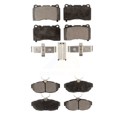 Semi-Metallic Brake Pads Front Rear Kit For Ford Mustang