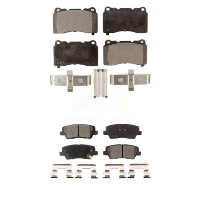 Semi-Metallic Brake Pads Front Rear Kit For Cadillac ATS CTS
