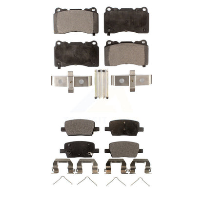 Semi-Metallic Brake Pads Front Rear Kit For Chevrolet Camaro Cadillac CT6