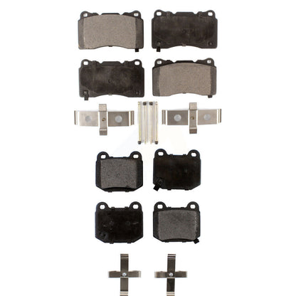 Semi-Metallic Brake Pads Front Rear Kit For Subaru Impreza Mitsubishi Lancer WRX