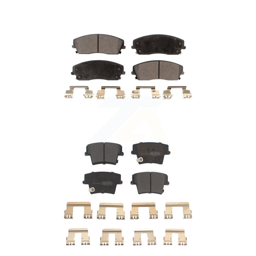 Semi-Metallic Brake Pad Front Rear Kit For Dodge Charger Chrysler 300 Challenger
