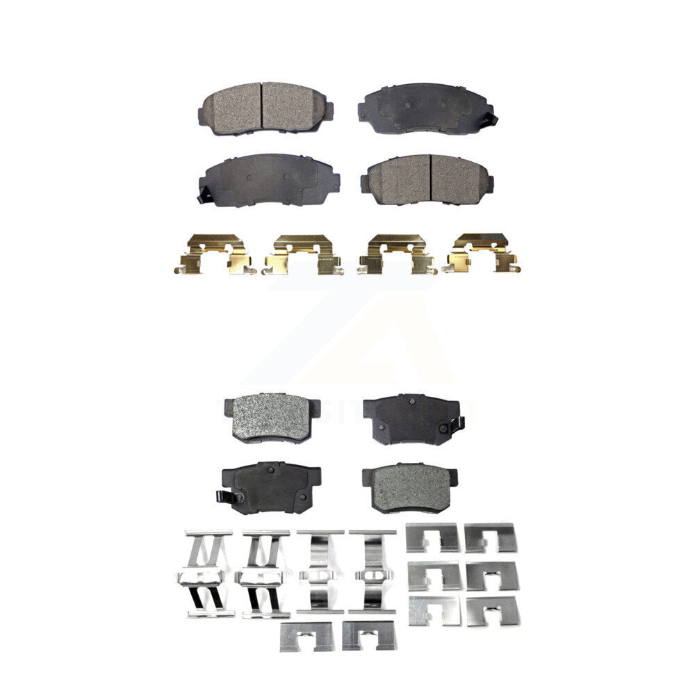 Semi-Metallic Brake Pads Front Rear Kit For Acura RDX