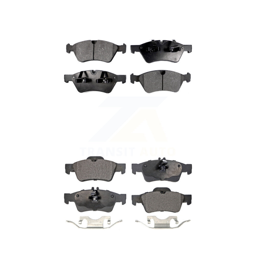 Semi-Metallic Brake Pads Front Rear Kit For Mercedes-Benz E350 E550 E500 AWD