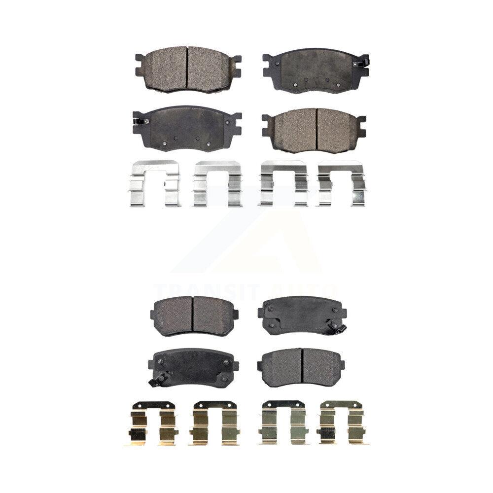 Semi-Metallic Brake Pads Front Rear Kit For Hyundai Accent Kia Rio Rio5