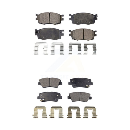 Semi-Metallic Brake Pads Front Rear Kit For 2011 Hyundai Accent
