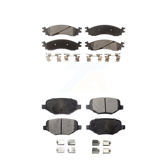 Semi-Metallic Brake Pads Front Rear Kit For 2010-2012 Ford Taurus SHO