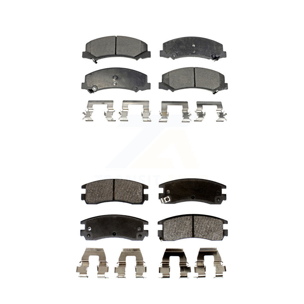 Semi-Metallic Brake Pad Front Rear Kit For Chevrolet Impala Buick LaCrosse Monte